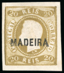 Stamp of Portuguese Colonies » Madeira 1868, 20r bistre imperf. mint n.h.