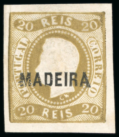 Stamp of Portuguese Colonies » Madeira 1868, 20r bistre imperf. mint n.h.