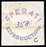 Stamp of Italian States » Naples 1858, 1/2t "Crocietta", Jean de Sperati single used and "die proof"