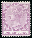 Stamp of Dominica 1874 CC 1s dull magenta, perf. 12 1/2, unused, very