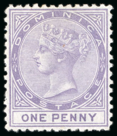 Stamp of Dominica 1874 CC 1d lilac, unused, fine (SG £150)