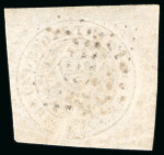 Stamp of India 1852 Scinde Dawk 1/2a white, good to very large margins, lightly used