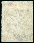 Stamp of Ceylon 1857 6d purple-brown on blued paper, fine to good margins, used