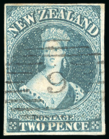 Stamp of New Zealand 1855-57 London Printing 2d dull blue, used
