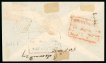 Stamp of India 1854 1/2a blue die I, very good to large margins, tied to envelope from Ootacamund to Secundrabad