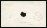 Stamp of New Zealand 1855-57 London Printing 2d blue, fine to large margins, cancelled on envelope from Petpe to Wellington