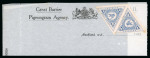 Stamp of New Zealand Pigeon Post: 1899 6d blue, printed flimsy for the Great