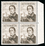 Stamp of Australia » Commonwealth of Australia 1963 Navigators 4s to £2 in mint n.h. blocks of four