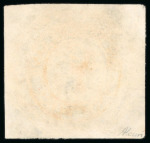 Stamp of Australia » Tasmania 1853 Courier 4d orange, plate II, coarse engraving (early state), with good even margins, neat "59" numeral