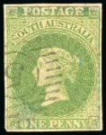 Stamp of Australia » South Australia 1855 London Printing 1d dark green, used