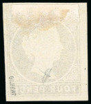 Stamp of Gambia 1869-72 No wmk Cameo 4d pale brown, unused, good to