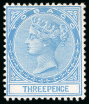 Stamp of Trinidad and Tobago » Tobago 1879-80, 3d Blue, unused, fine (S.G. £150).