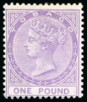 Stamp of Trinidad and Tobago » Tobago 1879, £1 mauve mint h.r.