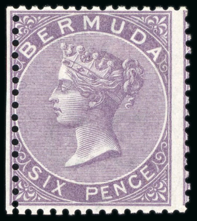 Stamp of Bermuda 1865-1903 Wmk CC 6d dull purple mint l.h.