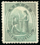 Stamp of St. Kitts-Nevis 1862 No Wmk perf. 13, 1d dull lake (cert. APS 1992),