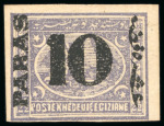 Stamp of Egypt » 1879 Surcharges 10pa. on 2 1/2pi. violet, mint IMPERFORATE