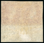 Stamp of St. Vincent 1861 1d rose-red, imperforate unused lower sheet marginal