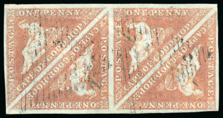 Stamp of South Africa » Cape of Good Hope 1853, 1d pale brick red in used block of four, fine