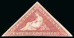 Stamp of South Africa » Cape of Good Hope 1855-63, 1d VERY good to very good margins, NEAT barred