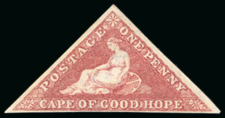 Stamp of South Africa » Cape of Good Hope 1855-63, 1d VERY good to very good margins, NEAT barred