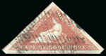 Stamp of South Africa » Cape of Good Hope 1853, 1d pale brick-red used, good to very large margins, used