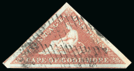 Stamp of South Africa » Cape of Good Hope 1853, 1d pale brick-red used, good to very large margins, used
