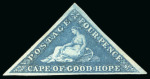 Stamp of South Africa » Cape of Good Hope 1853, 4d deep blue on slightly blued paper mint part o.g.
