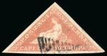 Stamp of South Africa » Cape of Good Hope 1853, 1d orange-brown on slightly blued paper, used