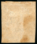 Stamp of Uganda 1896 (Nov) 1R with small "O" in "POSTAGE" unused and normal used on piece