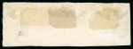 Stamp of Kenya, Uganda and Tanganyika » British East Africa 1890 1/2a on 1d, 1a on 2d and 4a on 5d set of three tied to single piece by Mombasa MR 15 95 cds