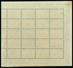 Stamp of Germany » German Colonies » Marshall Islands 1901 Yacht 5M, wmk lozenge, perf.25:17, frame type I, centre type II, in mint n.h. complete sheet of 20