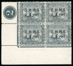 Stamp of Egypt » Officials 1907, OHHS 5 m red, imperforate bottom right corner