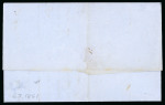 Stamp of Finland 1860, 5kop blue, roulette I, tied to 1861 (Mar 6) entire from Wasa to Jakobstadt 