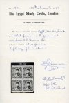 Stamp of Egypt » 1936-1952 King Farouk Definitives  1944-51 "Military" issue 10m bright violet, mint n.h. block of four printed on gummed side with reversed watermark