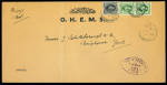 Stamp of Egypt » Officials 1924, King Fouad: 2m. black and 4m. green, pair, all