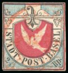 Stamp of Switzerland / Schweiz » Kantonalmarken » Basel 1845, 2 1/2 Rp. "Basler Taube", erste Auflage, Pos. 29, gestempelt