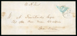 Stamp of Jamaica 1860 (Feb 15) reduced wrapper sent from Mandeville