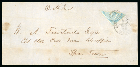 Stamp of Jamaica 1860 (Feb 15) reduced wrapper sent from Mandeville