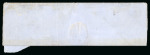 Stamp of Jamaica 1858, 1d rose-red strip of six, tied to piece by four