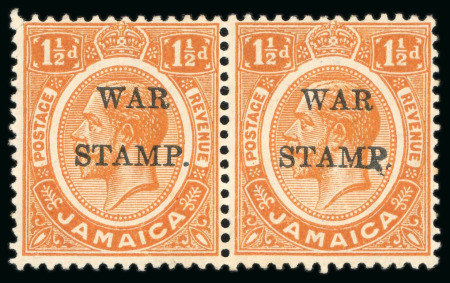 Stamp of Jamaica 1917, War Stamps, third issue, 1 1/2d orange, mint,