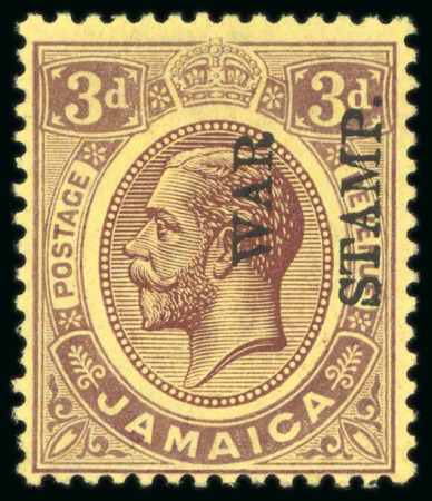 Stamp of Jamaica 1917, War Stamps, third issue, 3d purple and yellow,