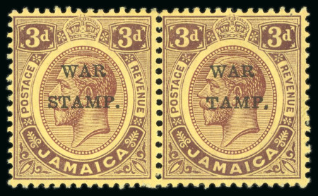 Stamp of Jamaica 1916, War Stamps, second issue, 3d purple and yellow,