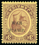 Stamp of Jamaica 1916-1919, collection of War Stamps, contained in an