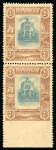 Stamp of Jamaica 1921, 2s light-blue and brown, mint, vertical bottom