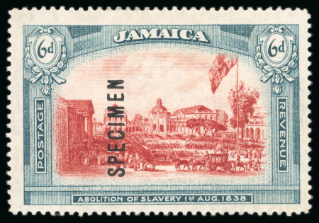 Stamp of Jamaica 1921, Abolition of Slavery, 6d red and dull blue-green,
