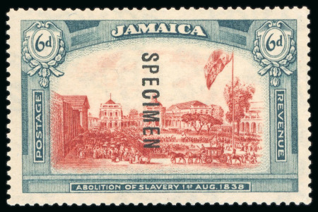 Stamp of Jamaica 1921, Abolition of Slavery, 6d red and dull blue-green,