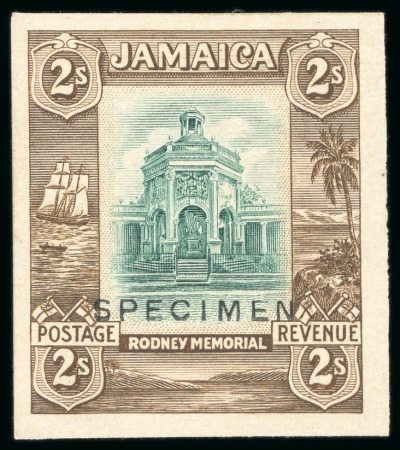 Stamp of Jamaica 1921, Admiral Rodney Memorial, 2s blue-green and brown,