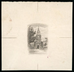 Stamp of Jamaica 1919, Cathedral Spanish Town, 4d value, vignette die