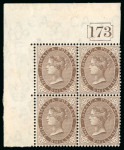 Stamp of Jamaica 1905, 1s black on green, mint, top corner marginal