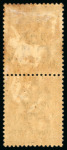 Stamp of Jamaica 1890, 2 1/2d on 4d red-brown, mint, vertical pair,